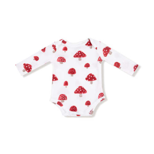Painterly Mushrooms - Lap Shoulder Bodysuit