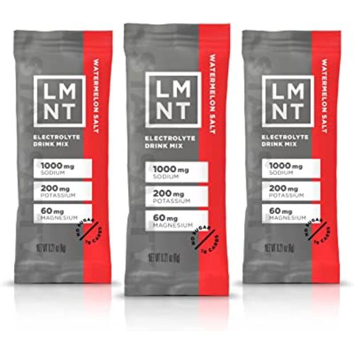 LMNT Zero-Sugar Electrolytes - Watermelon Salt - Hydration Powder Packets | No Dodgy Ingredients | Keto & Paleo Friendly | 30 Sticks
