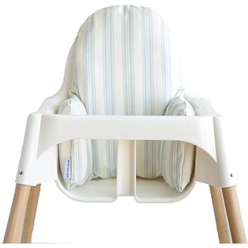 Yeah Baby Goods Wipeable Cushion Cover (Anderson Stripe) - Compatible with The IKEA Antilop Highchair - Soft, Waterproof Baby High Chair Cover