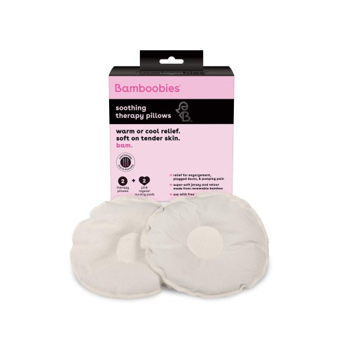 Bamboobies Women’s Soothing Nursing Pillows, Natural, Heating Pad or Cold Compress for Breastfeeding, Made in the USA