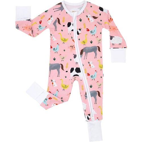 Little Sleepies Pajamas for Baby Boys & Girls, Viscose from Bamboo Baby Pajamas, Snug Baby Sleeper, Toddler PJs, 2-Way Zipper
