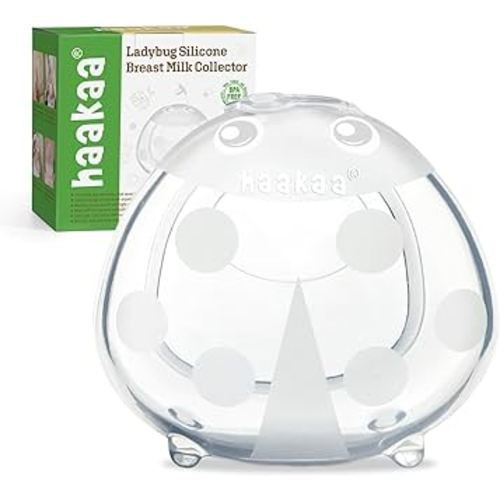 haakaa Ladybug Breast Milk Collector Breast Shells Milk Saver Nursing Cups for Large Milk Supply, Replace Disposable Breast Pads, Reusable & Wearable (150ml, 1 Pc)