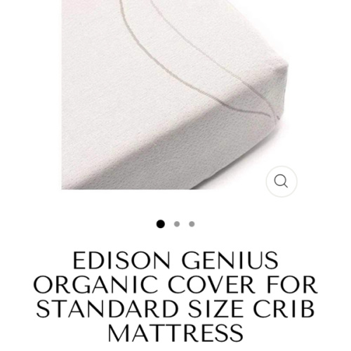 Edison Genius Organic Cover for Standard Size Crib Mattress