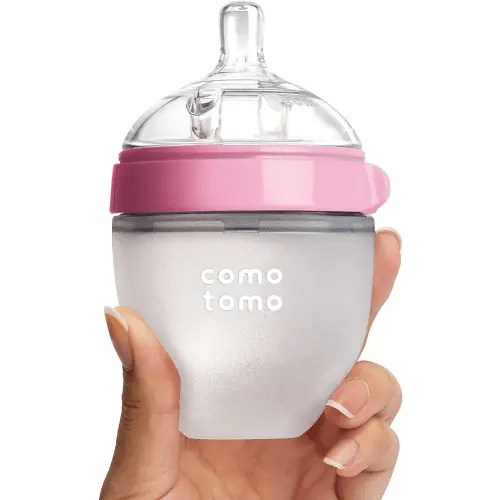 Comotomo Natural Feel Baby Bottle, Pink, 5 Oz (Pack of 1)