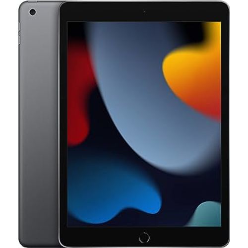 Apple iPad (9th Generation): with A13 Bionic chip, 10.2-inch Retina Display, 64GB, Wi-Fi, 12MP front/8MP Back Camera, Touch ID, All-Day Battery Life – Space Gray