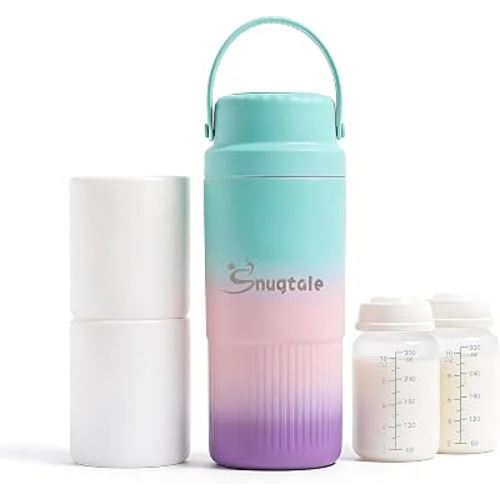 Amazon.com: 22oz Portable Breast Milk Cooler Bottle – Milk Cooler for Breastmilk, 24H+ Cooling, with 2 BPA-Free Bottles with Measurement Marks, Travel Essential for Outdoor Breastfeeding & Pumping : Baby