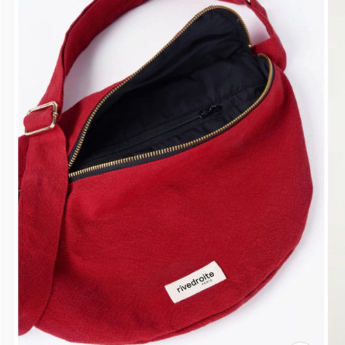 Diaper bag: Custine XL waist bag - Recycled cotton Vibrant Red