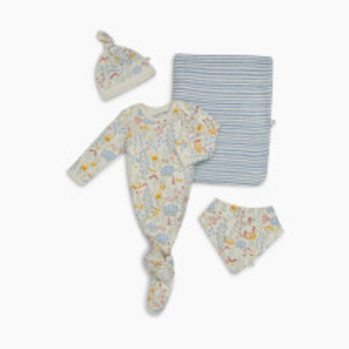 Tiny Kind The Knotted Gown 4 Piece Set - Multi Floral, 0-3 M