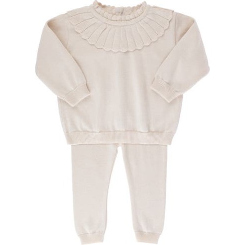 Scallop Collar Sweater & Pants Set
