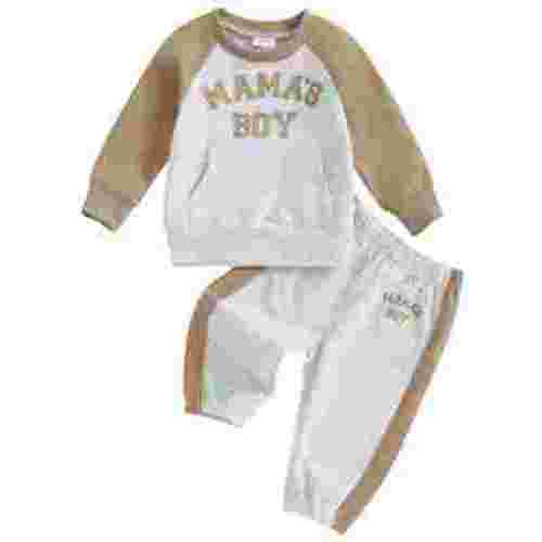 Toddler Baby Boys Autumn 2PCS Outfits Set Long Sleeve Round Neck Letter Print Tops Pants Clothes Sets