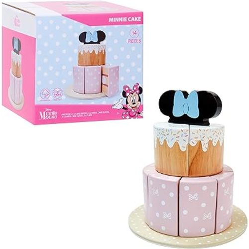 Disney Wooden Toys Minnie Mouse Tea Set, 13-pieces, Pretend Play, Kids Toys for Ages 3 Up, Amazon Exclusive by Just Play
