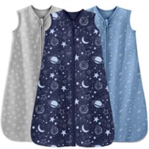 Unnivoll Baby Sleep Sack 6-12 Months 3 Pack 100% Cotton Lightweight