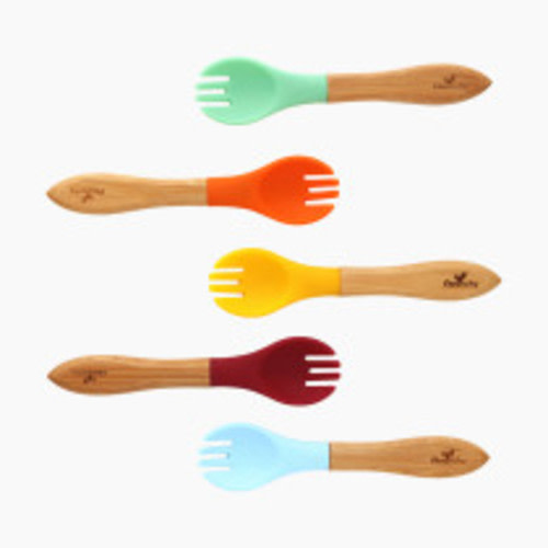 Avanchy Bamboo Baby Forks (5 pack) - Assorted--No Pink