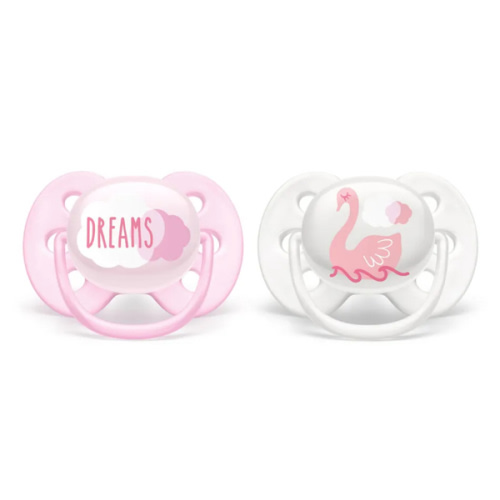 Suce Orthodontique 0-6m Ultra Paquet de 2 - Rose Philips Avent - Clément
