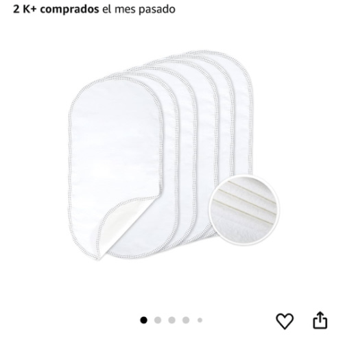 TILLYOU 6 forros para cambiador más grandes y suaves, impermeables, 27 x 13 pulgadas, lavables, reutilizables, de franela de algodón, a prueba de fugas, tapete portátil para cambiador de bebé para niños y niñas, color blanco