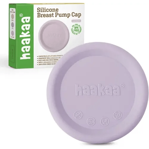 haakaa Manual Breast Pump Cap (Lavender) - Made of Premium Grade Silicone, Suitable for All haakaa Breast Pump