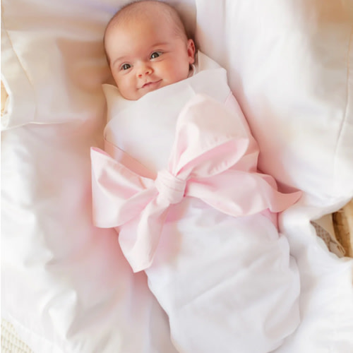 Bow Swaddle ® - Palm Beach Pink