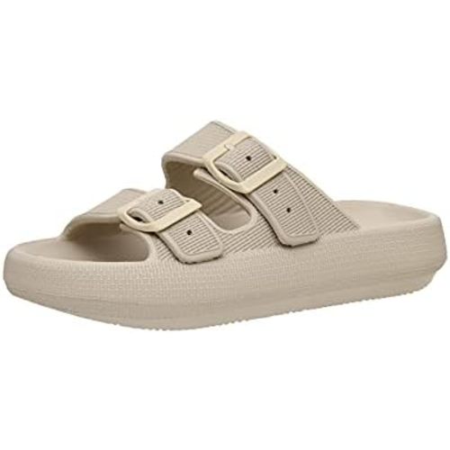 CUSHIONAIRE Women's Fame recovery cloud slide with +Comfort