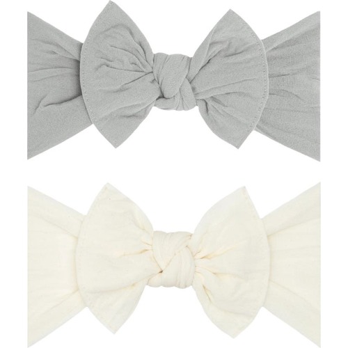 Baby Bling Headbands, Grey Ivory
