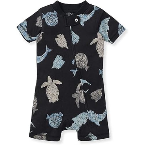 Burt's Bees Baby Unisex Baby Short Sleeve Pajamas, One piece Sleeper Romper