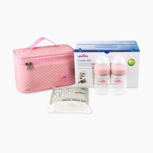 Spectra Cooler Kit with Ice Pack and 2 Bottles - Pink