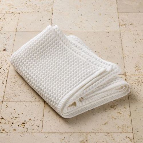 Waffle Bath Towel Gray - Casaluna™: 100% Cotton, Lightweight 300-450 GSM, Pre Washed, OEKO-TEX Certified