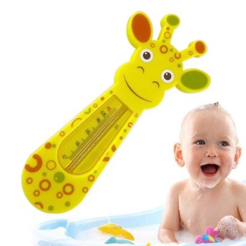 Fimeskey Giraffe Baby Bath Tub Thermometer with Temperature Alarm,Baby Bath Thermometer Baby Safety, Baby Water Thermometer & Room Thermometer, Baby Bath Thermometer Floating Toy for Infants, Newborn