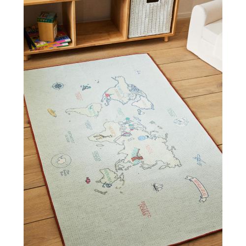CHILDREN'S MAP AREA RUG