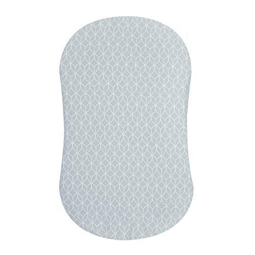 HALO Bassinest Fitted Sheet – Soft Fitted Bassinet Sheet for Baby – 30” x 16” Pre-Shrunk 100% Cotton Crib Sheet – Breathable Bedtime Sheet for Babies, Morning Mist