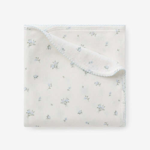 English Rose Organic Double Layer Swaddle Blanket BLUE / 30X40