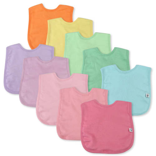 10-Pack Organic Cotton 4 in 1 Reversible Bibs | Honest Baby Clothing