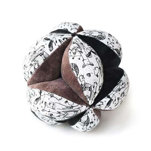 Wee Gallery Sensory Clutch Ball - Developmental Activity for Babies and Toddlers - Visual Stimulation, Motor Skills, Soft Interactive Sensory Toy for Infant Play