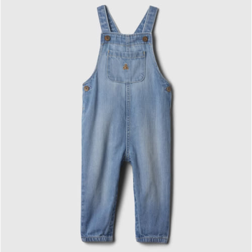 Baby Organic Cotton Denim Overalls | Gap