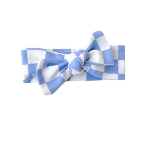 Checkered Headband | Blue