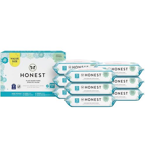 The Honest Company Clean Conscious Unscented Wipes | Over 99% Water, Plant-Based, Baby Wipes | Hypoallergenic for Sensitive Skin, EWG Verified | Classic, 648 Count