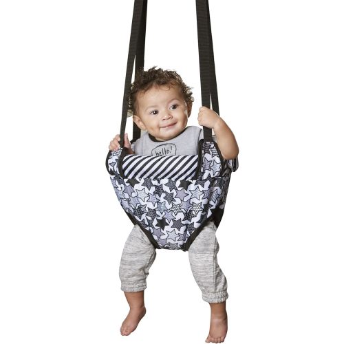 Evenflo Exersaucer Baby Jumper Featuring Easy-to-Use Clamp Attachment for Quick and Tool-Free Set Up and Adjustable Straps to Customize The Height for Your Child, Star Power