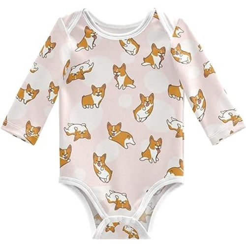 vvfelixl Baby Long Sleeve Bodysuits Soft Cotton Baby Clothes for Boys Girls 0-24 Months