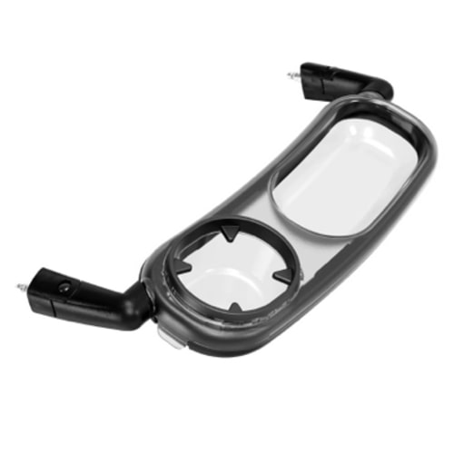 Snack Tray Fits for UPPAbaby Vista/Vista V2/Vista V3/Cruz/Cruz V2/ RumbleSeat/RumbleSeat V2, Stroller Tray with Cup Holder & Recessed Bowl, Dishwasher Safe, Quick Attachment, Folds with Stroller, Grey