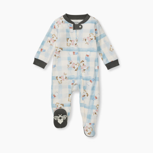 Burt's Bees Baby Sleep & Play - Little Moo Blue, Newborn