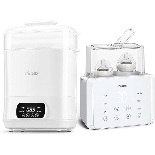 Larex Baby Bottle Sterilizer and Dryer Double Bottle Warmer