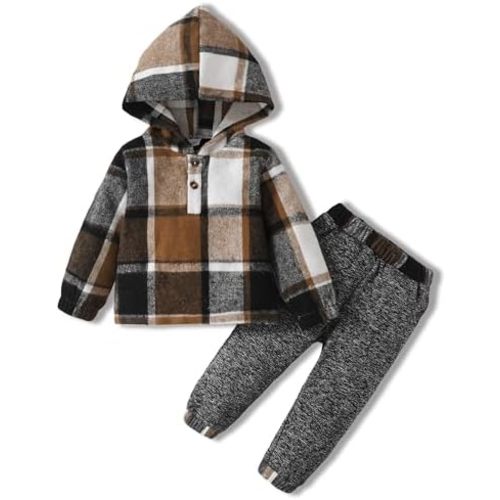 Kucnuzki Baby Toddler Boy Clothes Fall Winter Outfits Long Sleeve Shirt Sweatshirt + Long Pants Kids Little Boy Clothing