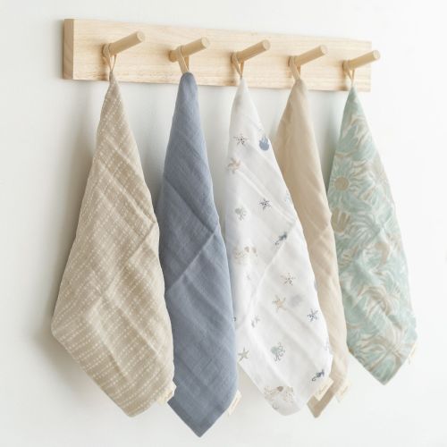 Cove Cotton Baby Washcloths - Sea Life Set | Crane Baby