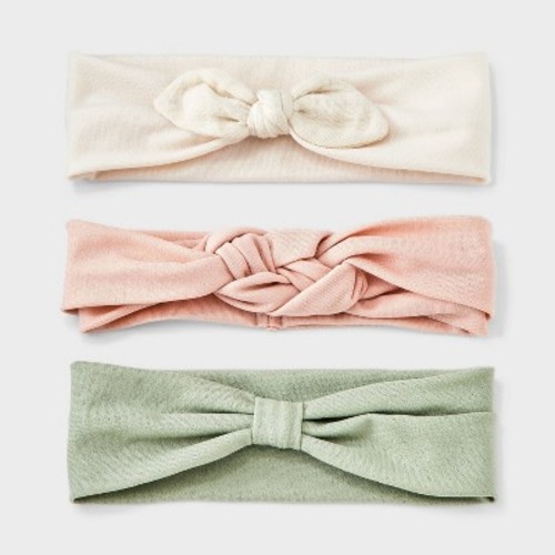 Baby Girls' 3pk Headwrap - Cloud Island™, Color: Green | Multicolor | Pink