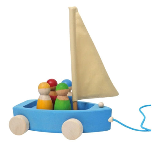 Grimm's Wooden Land Yacht and Four Peg Friends