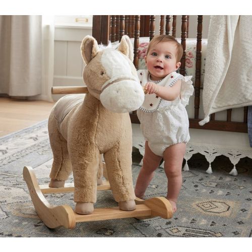 Musical Horse Plush Nursery Rocker