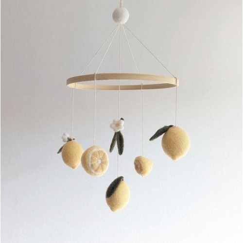 Needle Felted Lemon Mobile