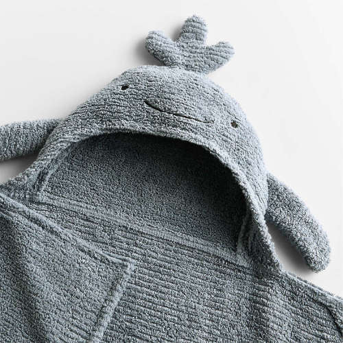 Whale 100% Organic Cotton Hooded Baby Towel