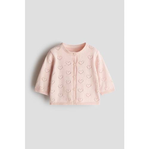COTTON POINTELLE CARDIGAN
