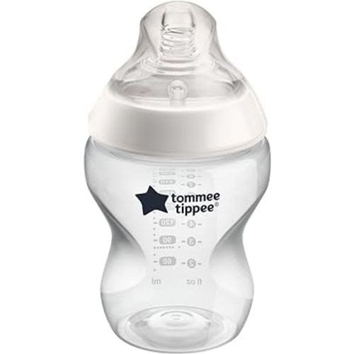Tommee Tippee Closer to Nature Baby Bottle, Breast-Like Nipple with Anti-Colic Valve, 9oz, 1 Count