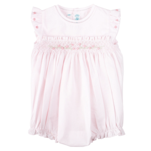 Rose Garden Collection Smocked Fly Sleeve Bubble | Feltman Brothers